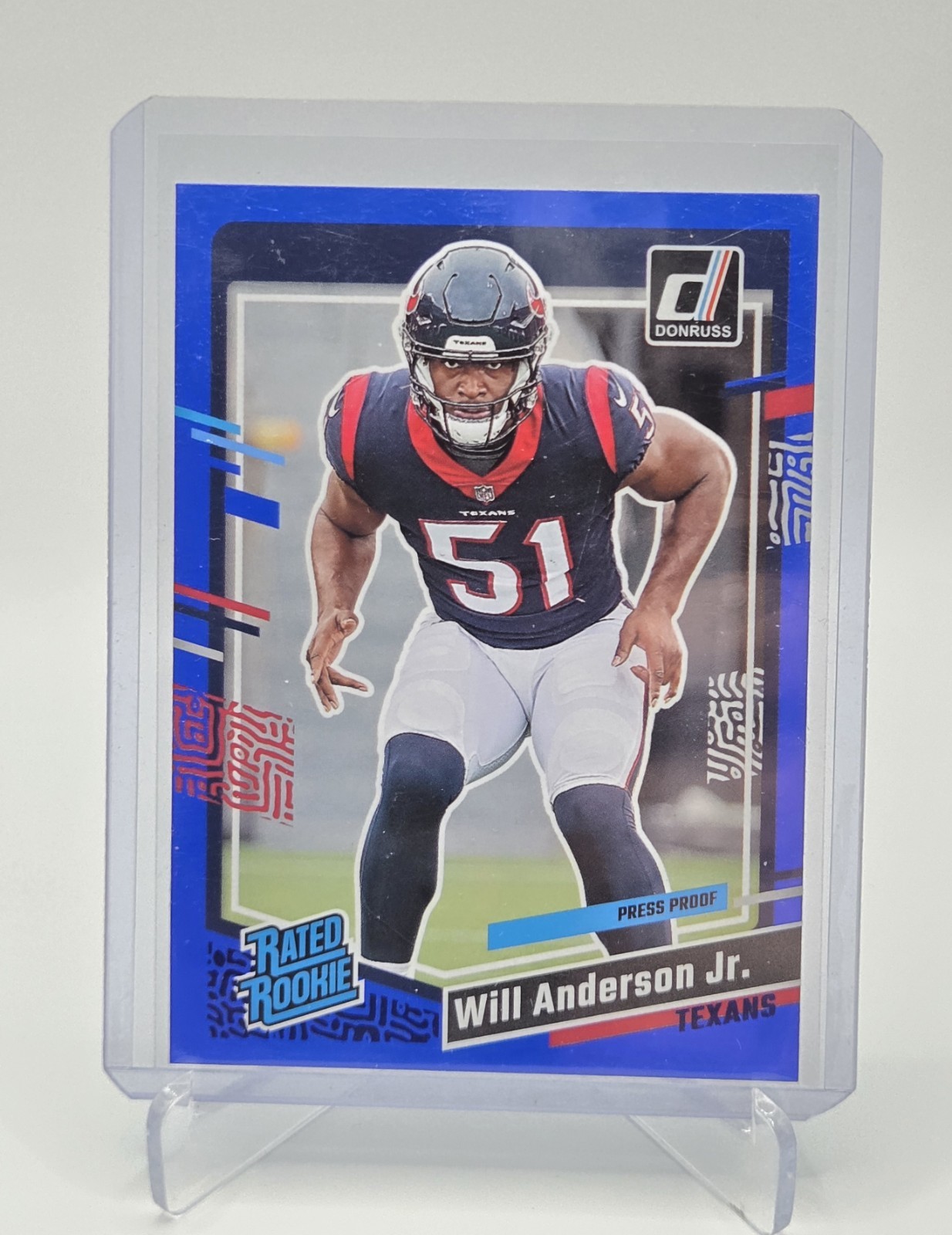 2023 Panini Donruss - Rated Rookie Will Anderson #342 Press Proof Blue (RC)