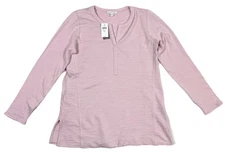 J. Jill Pure Jill Tea-Dyed Seamed Tunic Top M Tall Light Rose Pink New $79