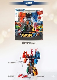 TOBOT Mini Giga 7 Transformer Robot 7-Cars Combine Young Toys Authentic K-TOY