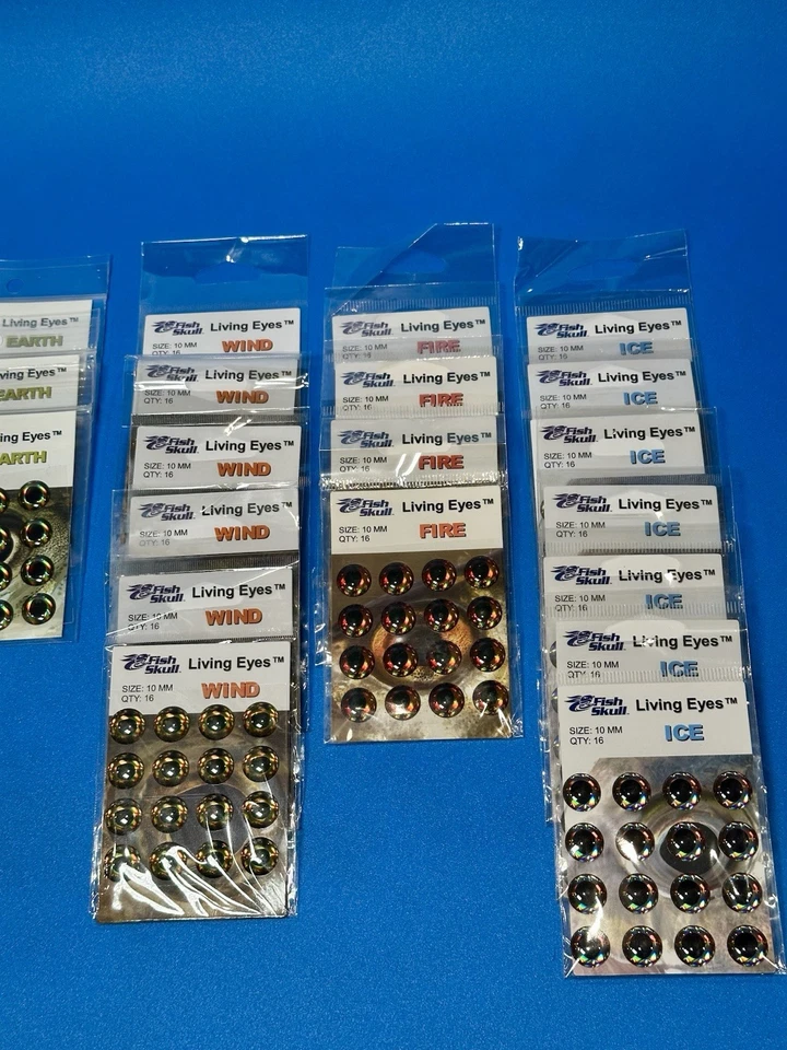 Lote a granel para atar moscas holográficas 3D realistas FISH SKULL LIVING EYES Foto 4 de 4