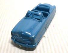 Vintage Thomas Blue Cadillac Convertible 4.5" Plastic Toy Car Made In USA E3