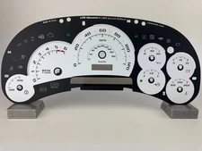 US Speedo White Silverado/Sierra 2500 Cluster Gauge Face for 2003-2005 -Font 2