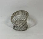 Vintage Miniature Wicker Chair Doll House Boho Decor 1:6 Scale