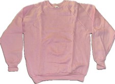 Vintage NOS 90  s Large Fruit Of the Loom Pink Blank Raglan Sweatshirt. USA