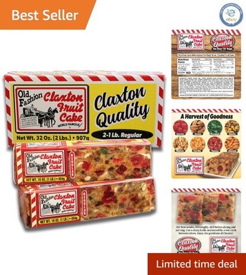 Classic Old World Fruitcake - 2 Individually Wrapped Cakes for Any Occasion