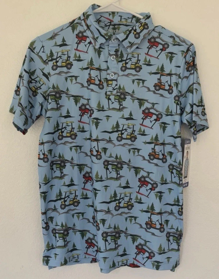 Новый с Ярлыками Pacific Trail рубашка-поло размер средний 10/12 мальчиков синий, UPF 50 +, эластичной - Изображение 3 из 4