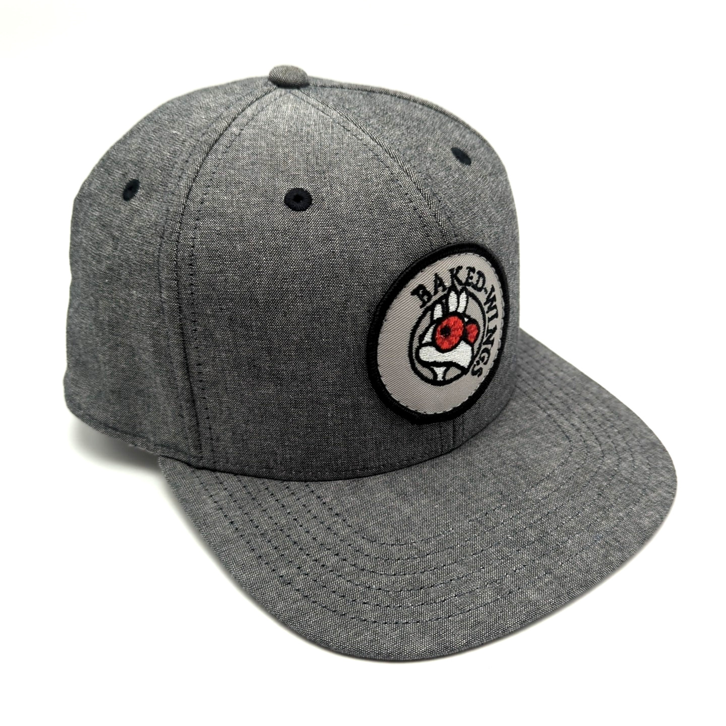 Baked Wings hat gray adjustable snapback cap - image 1