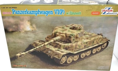 DRAGON Plastic Model 135 WW.II German Army Porsche Teager W Used