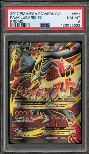Pokemon M Lucario EX Mega Powers Coll. Full Alt Art Promo #55a PSA 8