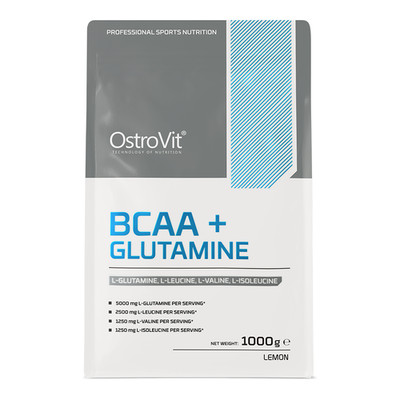 OstroVit BCAA Glutamin 1000 g Zitrone L-Glutamin L-Leucin Isoleucin Valin Pulver