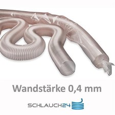 Absaugschlauch mit Stahldrahteinlage Flexschlauch Wandstärke 0,4mm - 5 Meter 