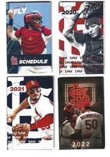 Lot of 4 - St. Louis Cardinals Pocket Schedules (Molina)  2019, 2020, 2021, 2022