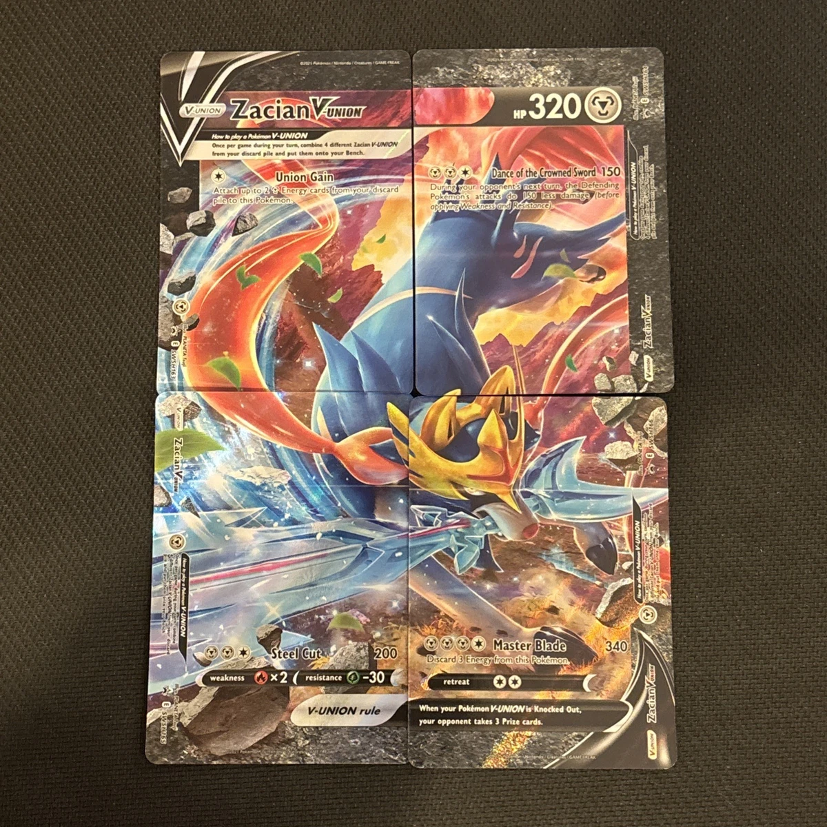 Zacian V-Union Pokémon TCG Cards for sale | eBay