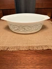 Vintage Pyrex 043 Reverse Green Scroll Promotional Casserole Dish