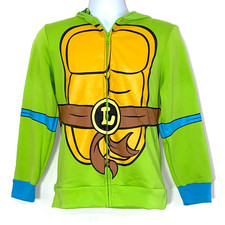 Teenage Mutant Ninja Turtles Hoodie Youth L-XL Leonardo Jacket Zip Costume