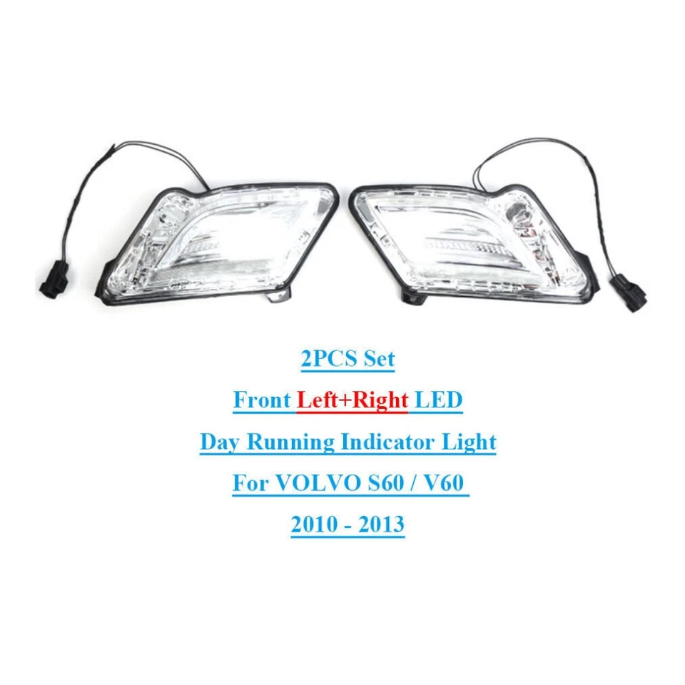 Пара передних светодиодных дневных ходовых индикаторов света/лампы для VOLVO S60 / V60 2010-2013 - Изображение 4 из 4