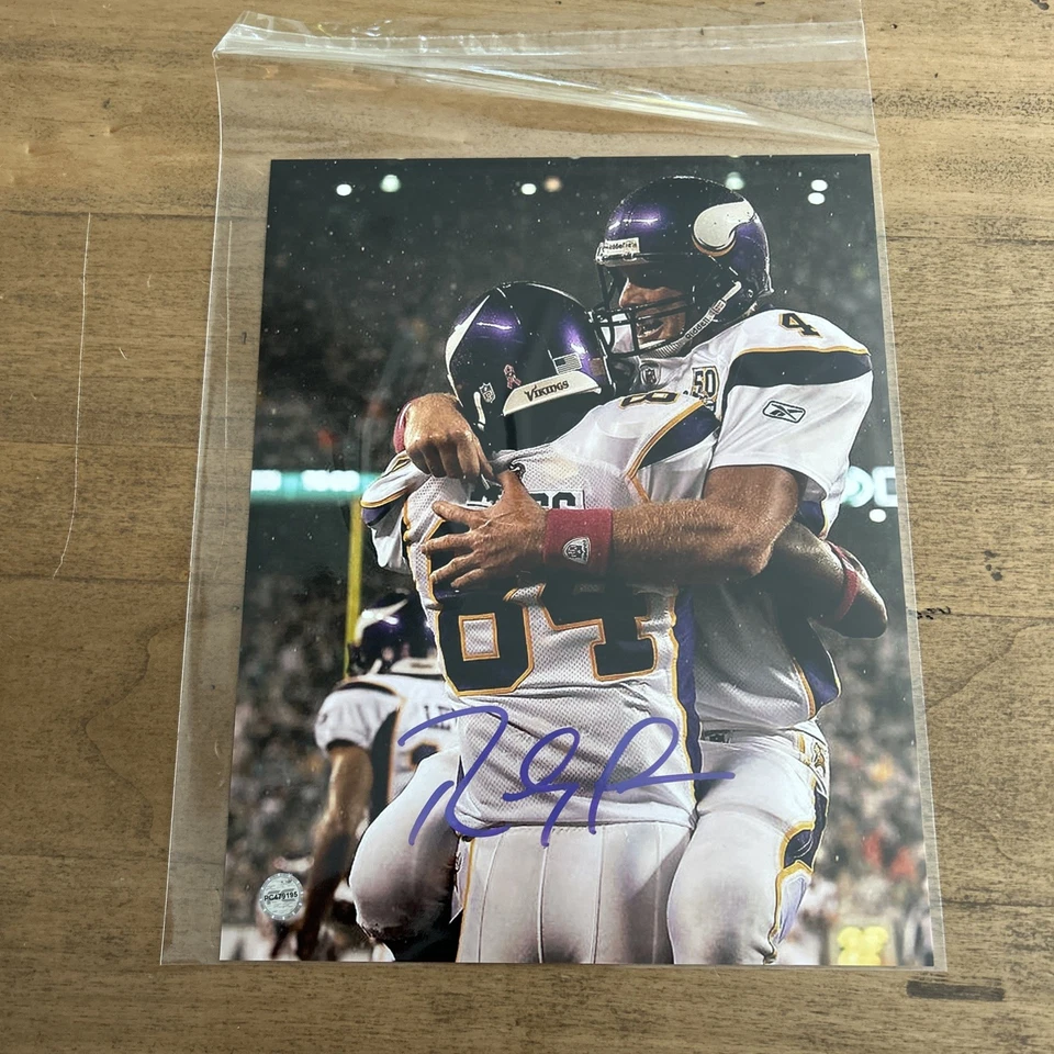 Foto autografiada firmada por Randy Moss de 8x10 Minnesota Vikings púrpura NFL con certificado de autenticidad holo Foto 4 de 4