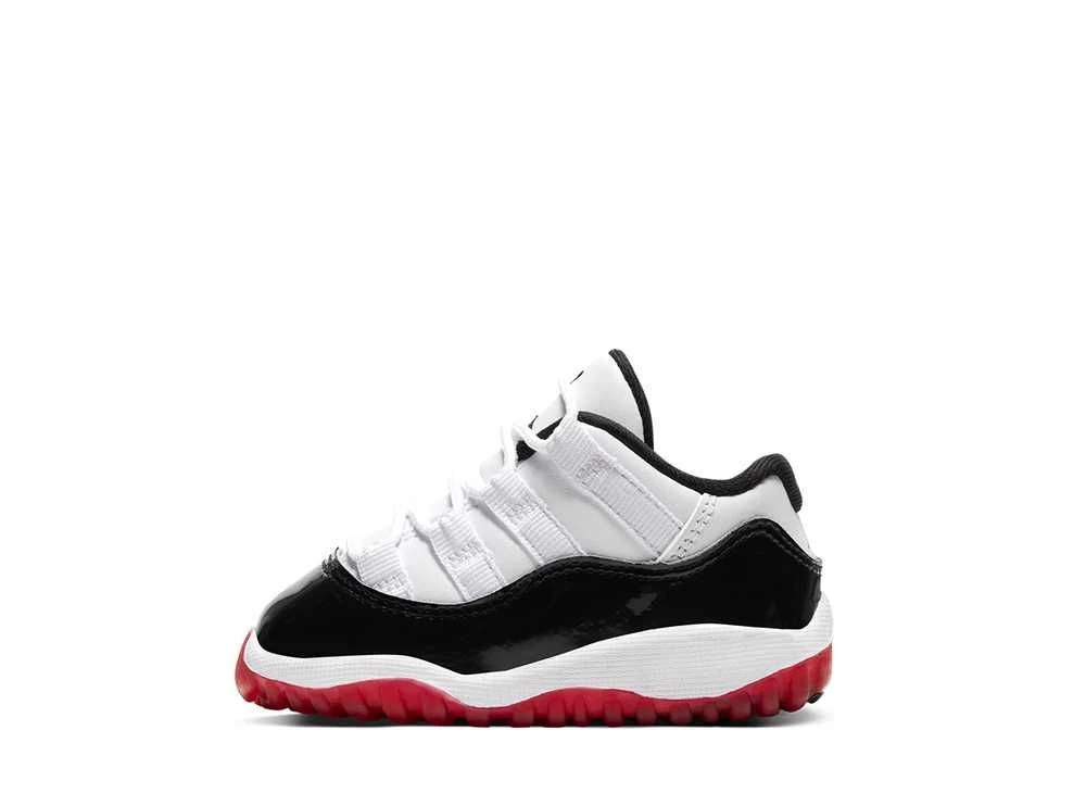 Nike TD Air Jordan 11 Low Gym rosse mai usate