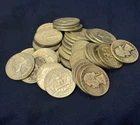 Washington Silver Quarter Roll 40 Coins $10 Face 90% Silver