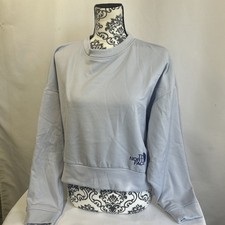 The North Face cropped Pullover Fleece sweatshirt Crewneck Lilac Purple Sz M
