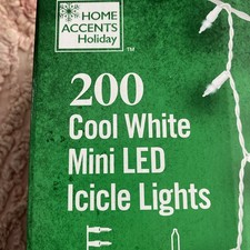 Cool White 200 Mini LED Icicle Lights Home Accents Holiday Wedding Christmas
