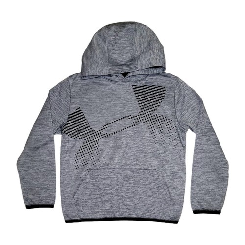 Under Armour Coldgear Youth Medium Gray/Black Fleece Hoodie & Pants Outfit - Picture 3 of 6