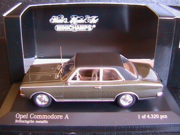 Opel Commodore A 1966 Britishgreen Metall Minichamps 430046160 1/43 GrüN Metall-image