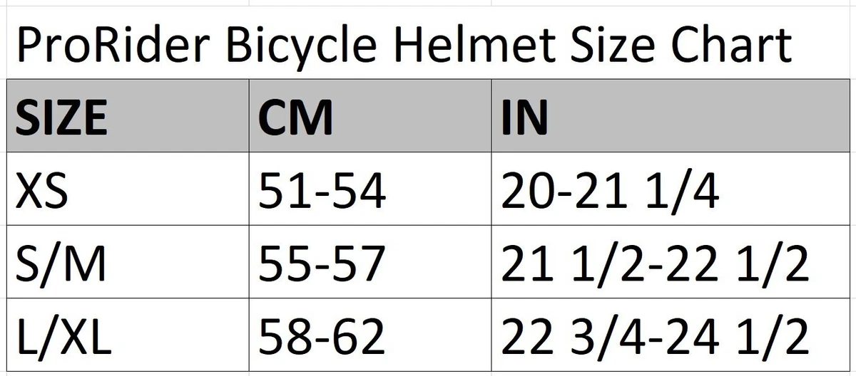 Bike Helmet Sizing Helmet Size Chart Follow These Easy