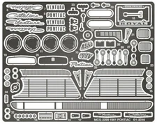 The Model Car Garage MCG-2299 1961 Pontiac Ventura/Catalina Detail Set 1/25 Sc
