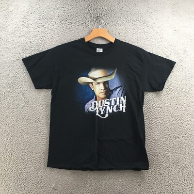 Dustin Lynch Stay Country Graphic Print Tee T-Shirt Mens L Black Short Sleeve
