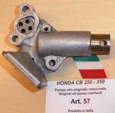 Honda CB350 Cappellini Moto rebuilt stock oil pump body WITH oversize piston #57