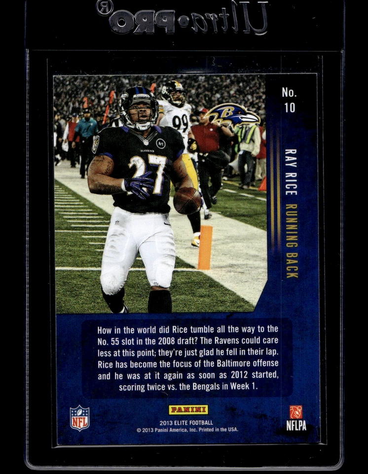 2013 Panini Elite Zoning Commission Silver #10 Ray Rice - Image 2 of 2