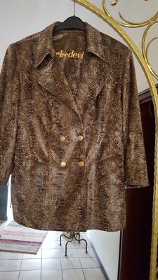 Damenblazer lederoptik leo print sehr ausgefallen