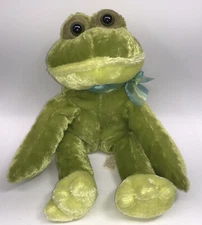 DAN DEE Collectors Choice Soft Green Frog Froggy Plush Stuffed Animal Large 14”