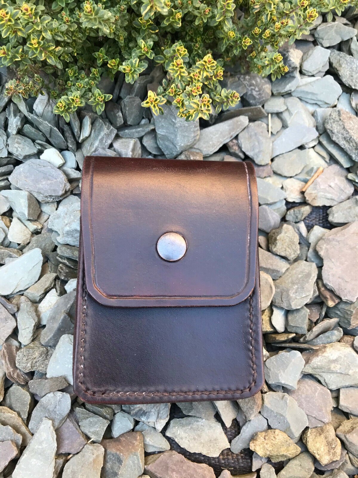 Details zu  Bushcraft handmade leather belt pouch and 2 oz water tight tinder box Neueste Arbeitspopularität