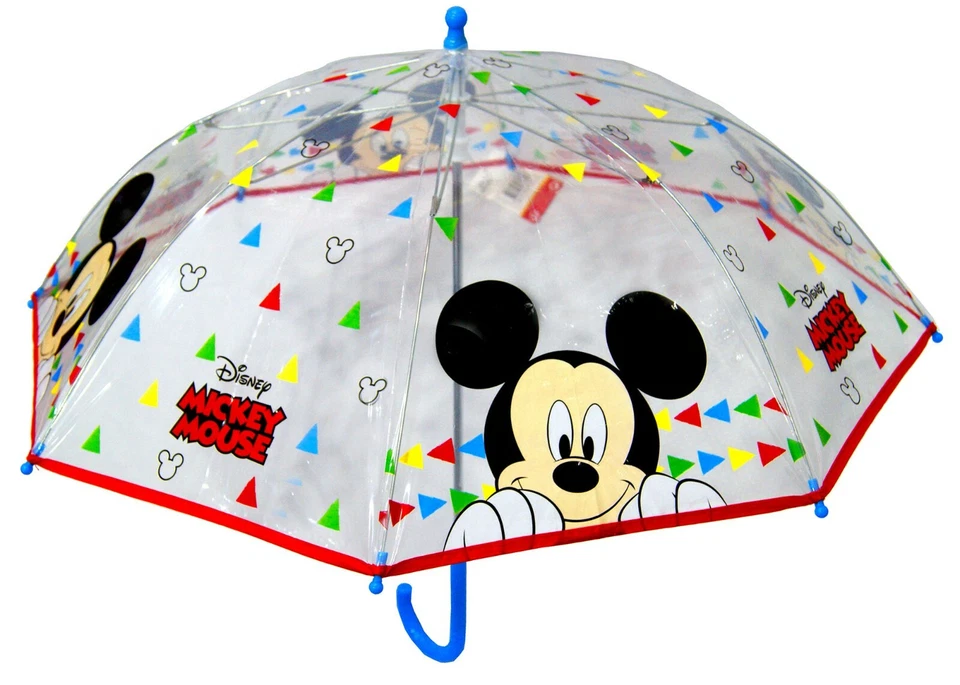 Paraguas transparente de Disney Mickey Mouse, paraguas para niños con licencia oficial    Foto 4 de 4