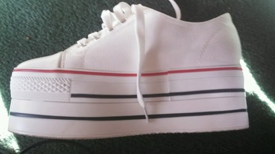 white platform tennis shoes