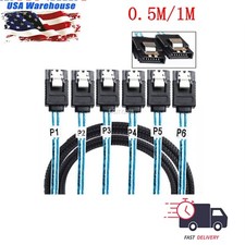 6 SATA to 6 SATA 7Pin Target SSD Hard Disk 6Gbps Data Server Raid Cable 0.5M /1M