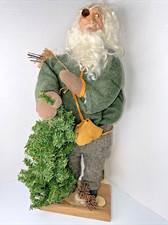 Santa Claus Primitive Folk Art Americana Figurine Christmas Handmade 18