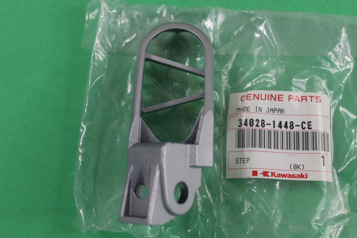 NOS OEM KAWASAKI Left Silver Step #25 KX KX100 KX80 1998