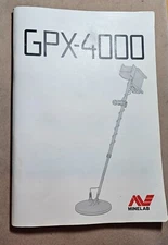 MINELAB GPX-4000 Instruction / Quick Start Booklet