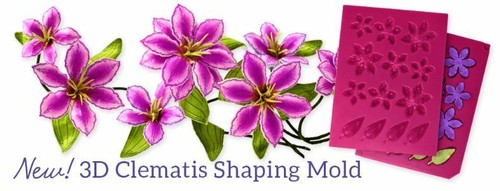 Heartfelt Creations Tool 3D Climbing Clematis Shaping Mold Flower Molding - Picture 2 of 10