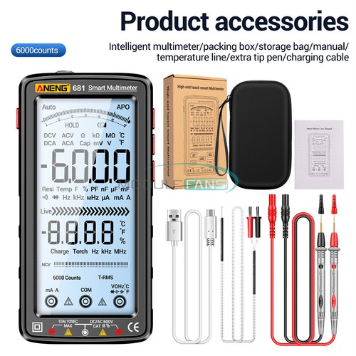 ANENG 683 682 681 Digital Multimeter AC/DC Capacitance Meter Diode Tester Tool - Picture 4 of 48