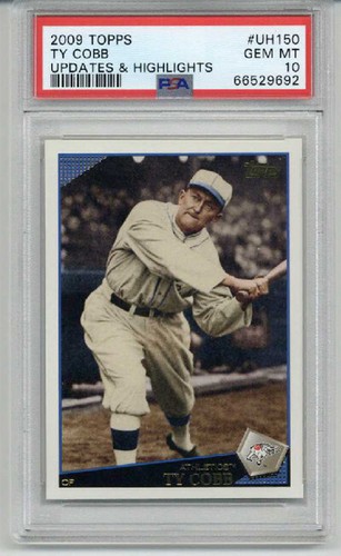 2008 TOPPS UPDATES & HIGHLIGHTS #UH150 TY COBB CARD TIGERS PSA 10 LOW POP RARE