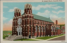 Vintage Postcard 1928 St. Joseph's Church, Haverhill, Massachusetts (MA)