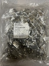 100-pk Metal Badge Clips with Clear PVC Straps for ID Cards and Badge Holders