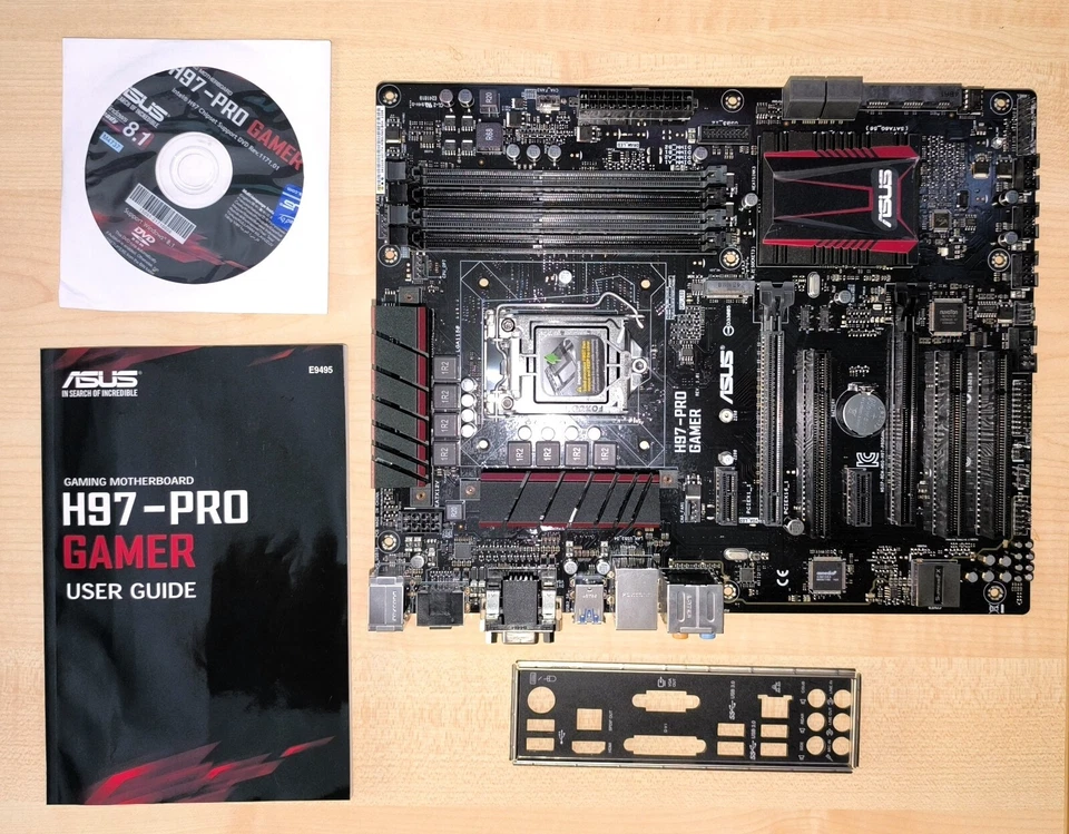 ASUS H97-PRO GAMER Intel H97 ATX Mainboard Sockel 1150 mit Blende refurbished