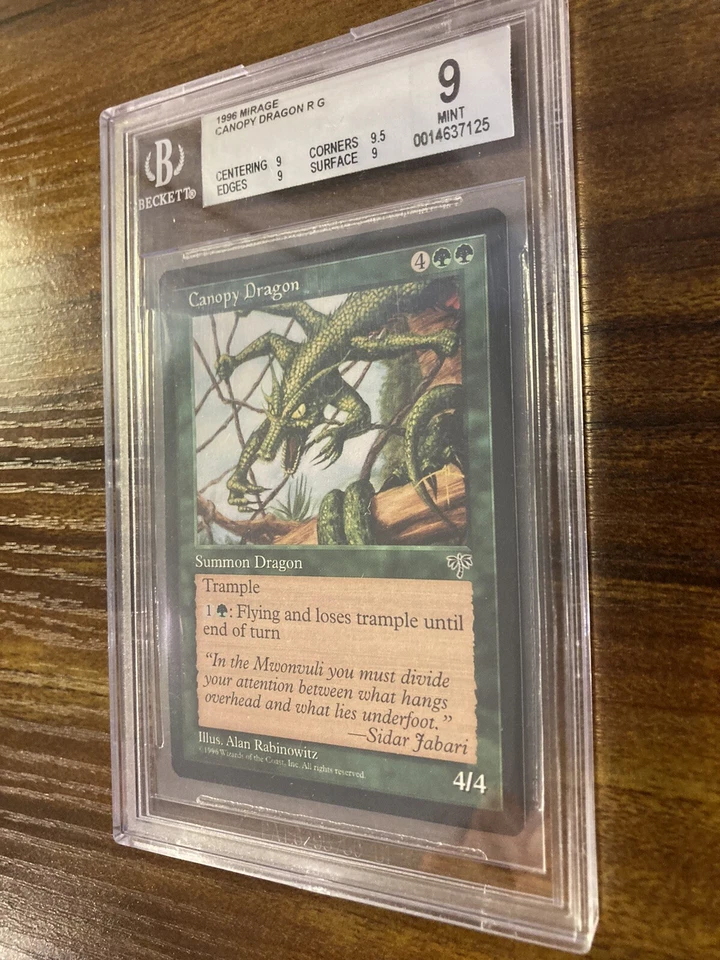 MTG🐉CANOPY DRAGON🐉Mirage BGS QUAD 9’s+ MINT RARE 1996 Reserve List LOW POP ! - Image 4 of 4