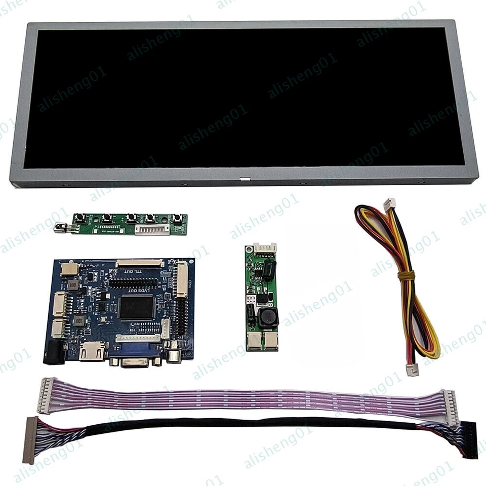 Neu 12,3" LQ123K1LG03 1280X480 LCD mit HDMI VGA 2AV LVDS Controller Platine - Bild 2 von 4