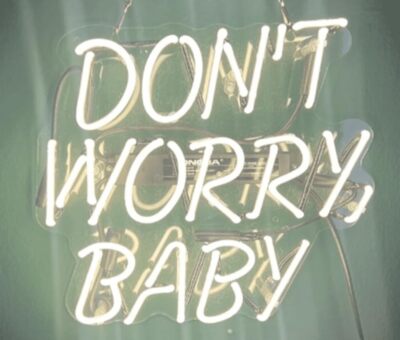 Don't Worry Baby Acrylic 14'' Neon Light Sign Lamp Room Home Wall Decor Bedroom